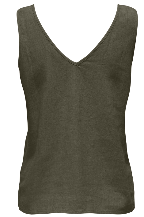 Jacqueline de Yong jdysay s/l linen v-neck top wvn dia